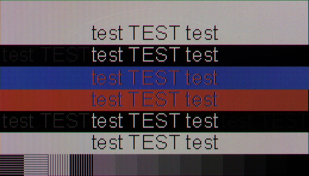 Review Samsung OLED S95D section Computer compatibility, font readability test