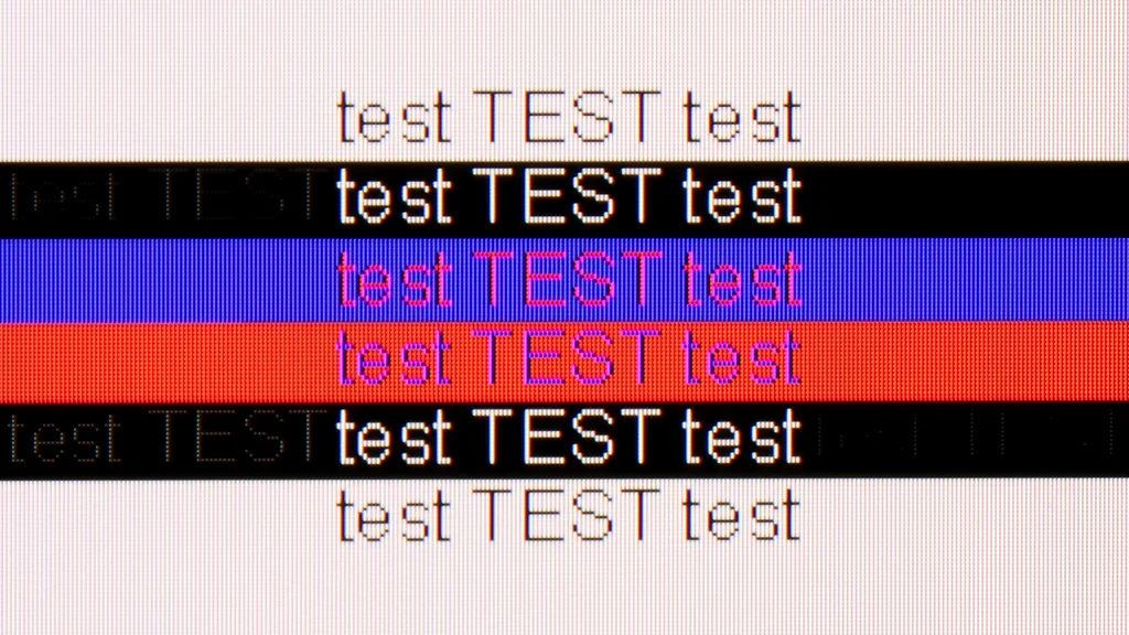 Review TCL MQLED85 / C765 section Computer compatibility, font readability test