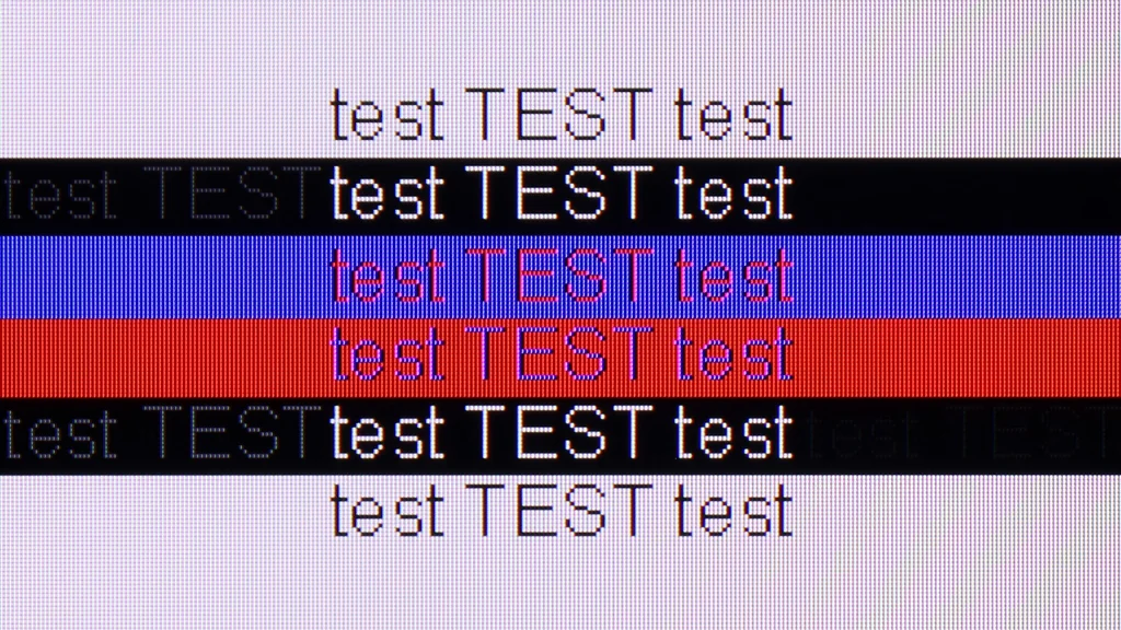Review Samsung DU7192 (IPS) section Computer compatibility, font readability test