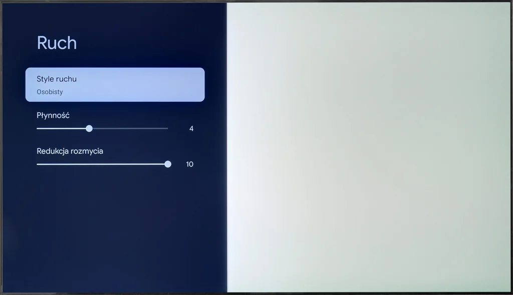 Test Philips OLED809/819 Smużenie i płynność ruchu