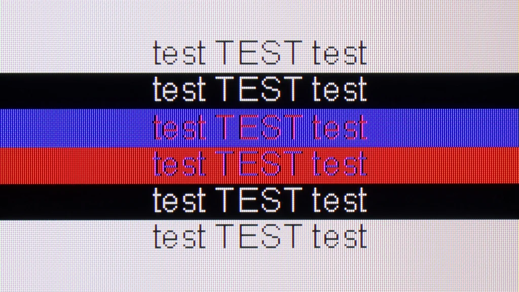 Review Philips PUS8359 (VA) section Computer compatibility, font readability test