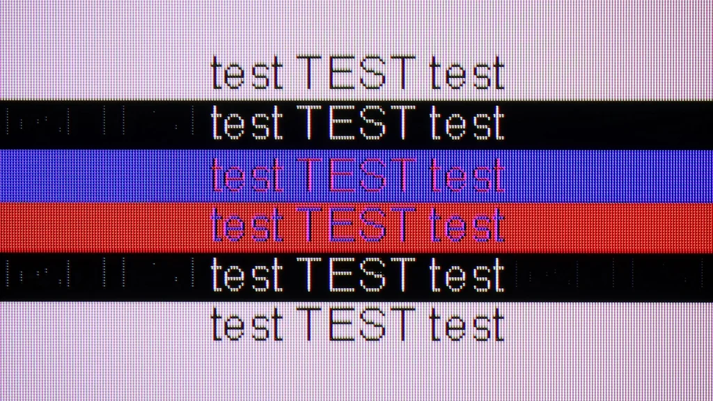 Review Hisense U8NQ section Computer compatibility, font readability test