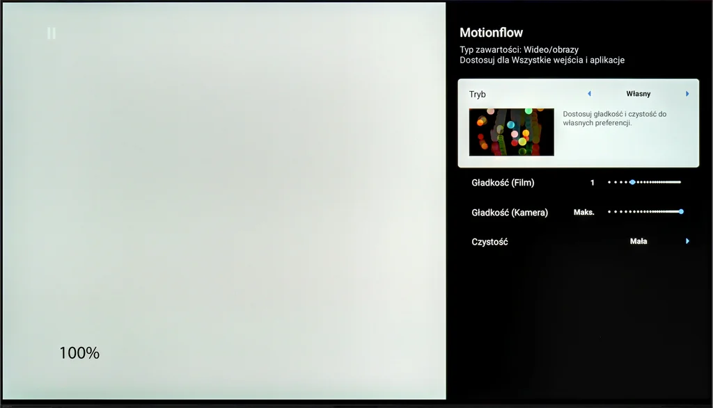 Review Sony Bravia 8 (XR80) Blur and motion smoothness