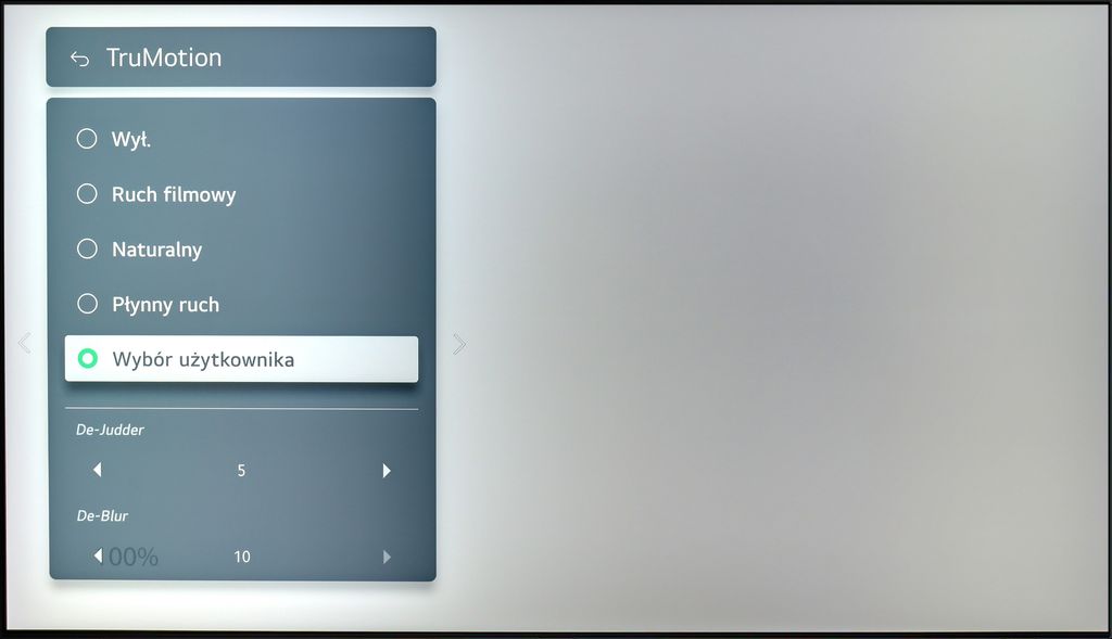 Review LG 55 B4 Blur and motion smoothness
