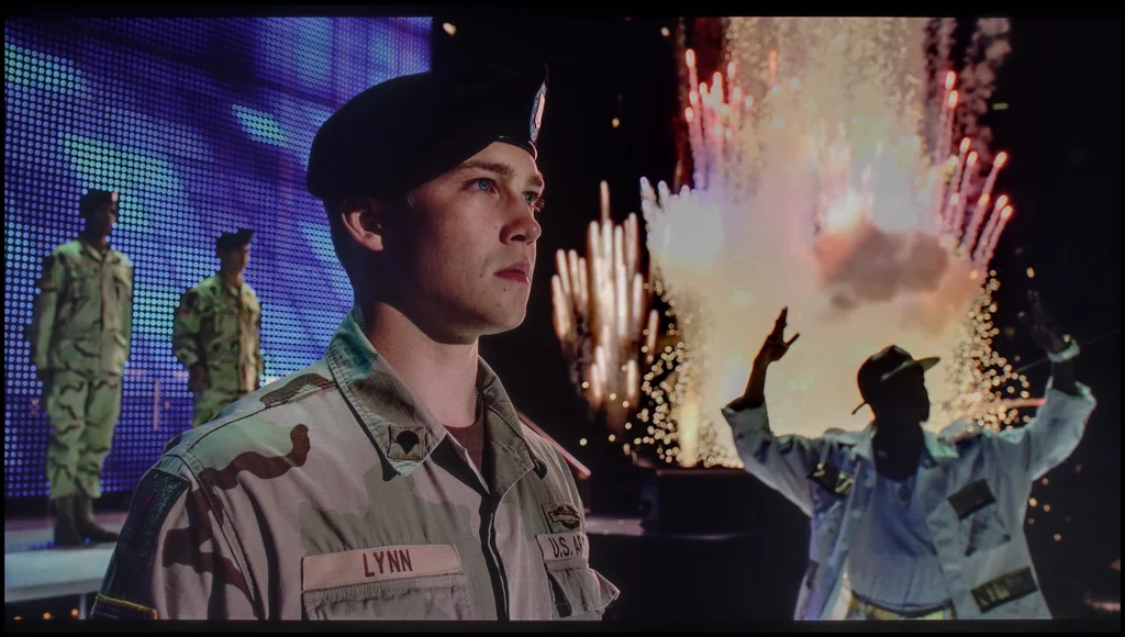 Review Samsung QLED Q80D section HDR effect quality, scene “Billy Lynn”