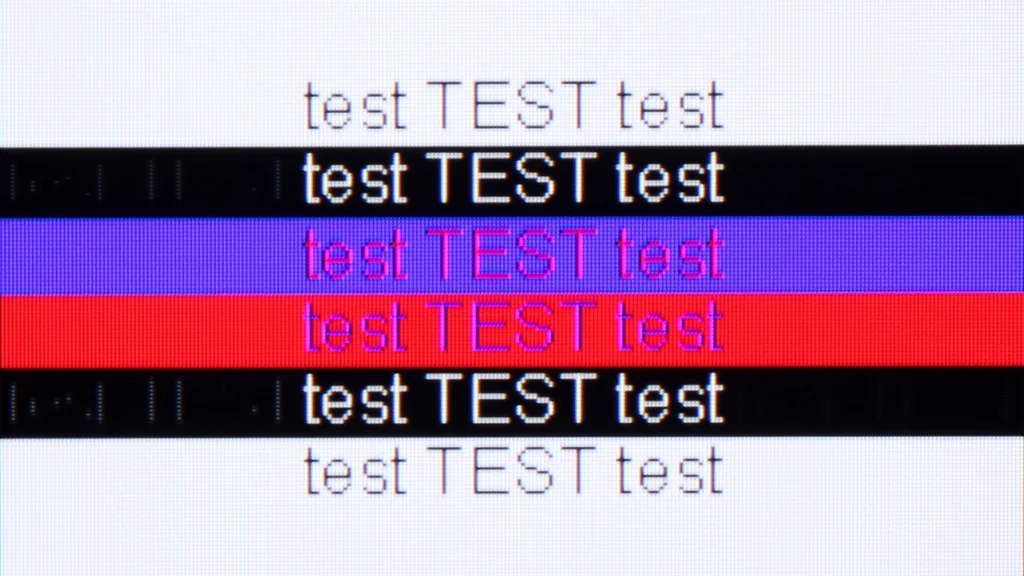Review Samsung Neo QLED QN95D section Computer compatibility, font readability test