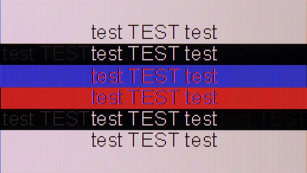 Review Samsung DU8002 (IPS) section Computer compatibility, font readability test