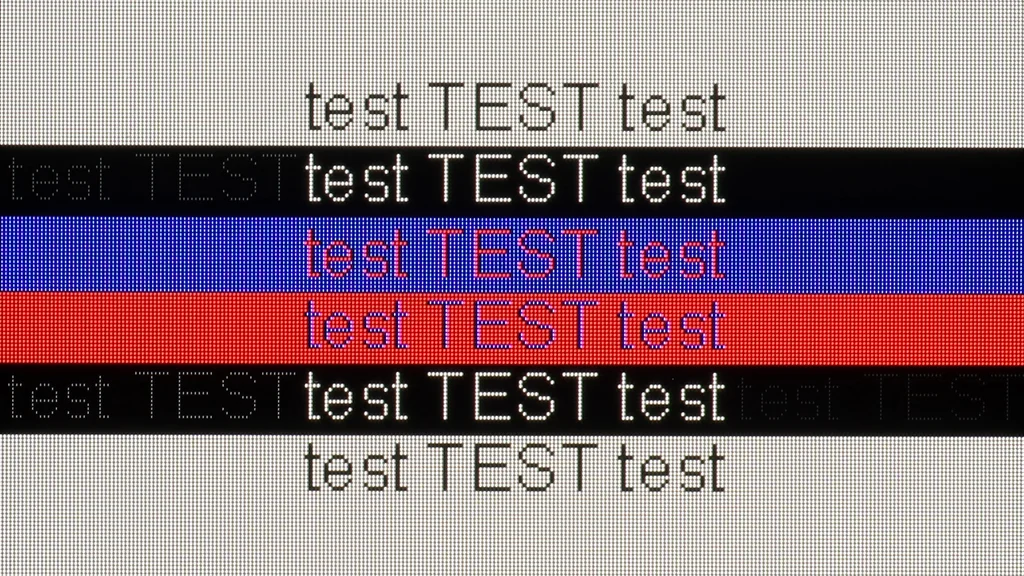 Review Samsung S85D section Computer compatibility, font readability test