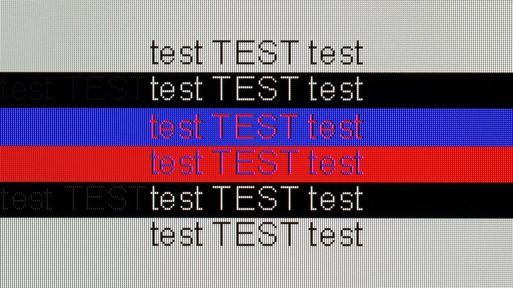 Review Samsung S90D / S94D 48" (WRGB OLED) section Computer compatibility, font readability test