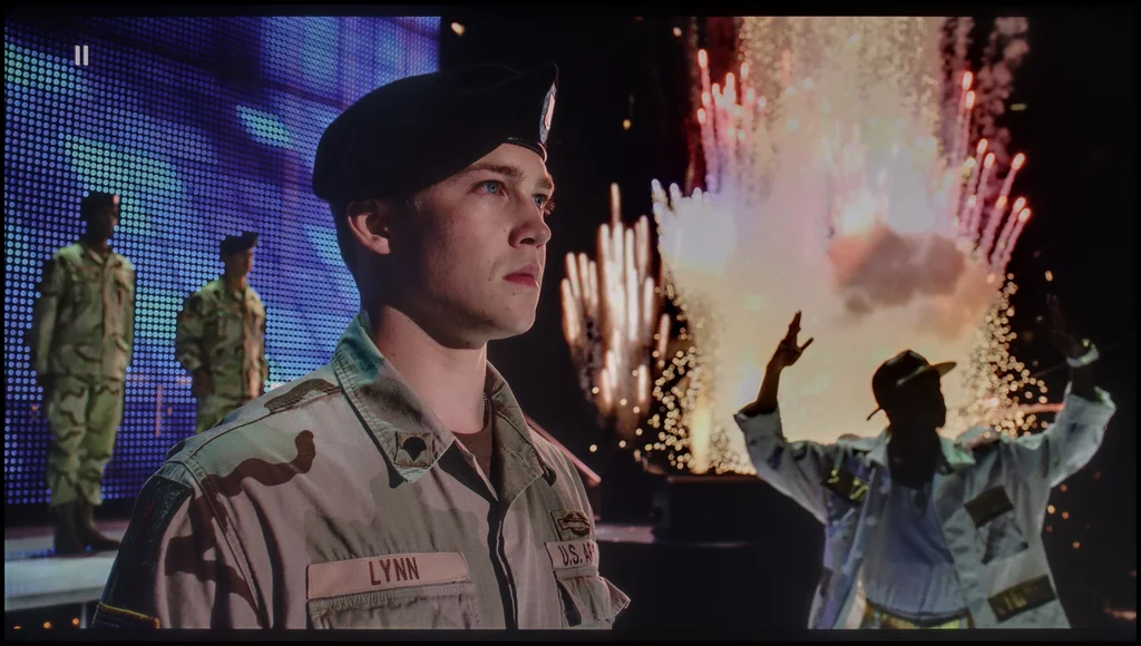 Review LG QNED87T6B section HDR effect quality, scene “Billy Lynn”