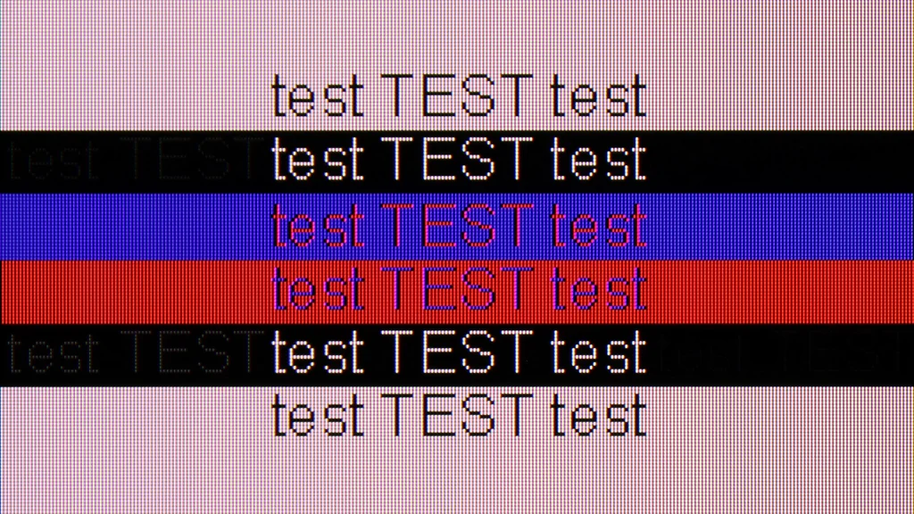 Review Samsung DU7192 (VA) section Computer compatibility, font readability test