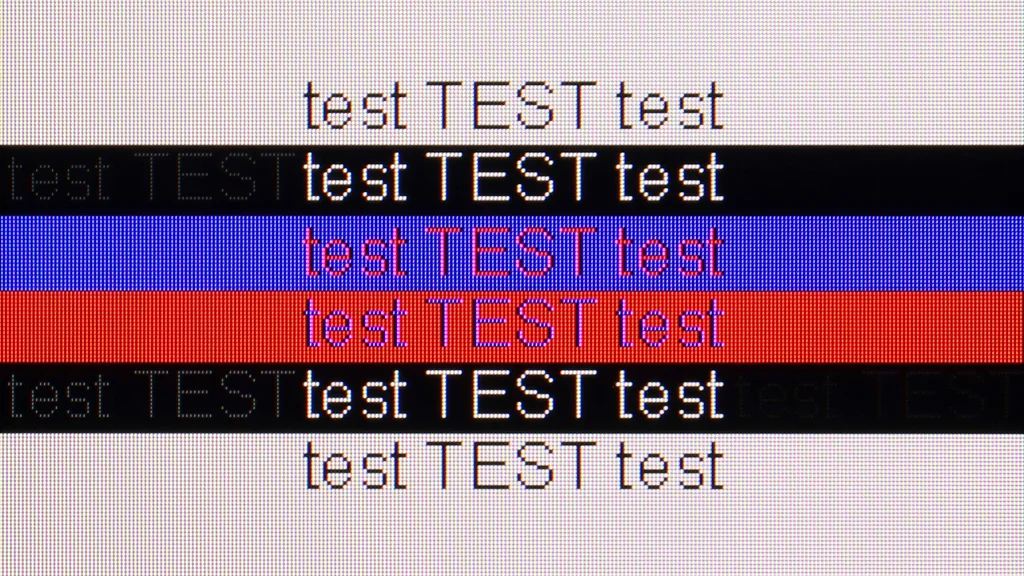 Review Sony X75WL section Computer compatibility, font readability test
