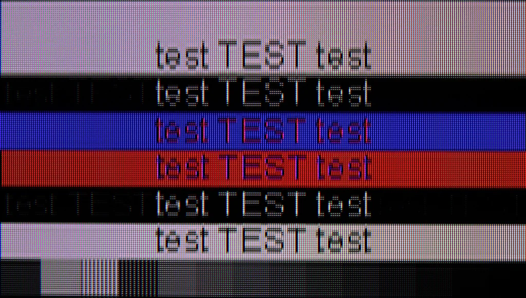 Review Sony A95L section Computer compatibility, font readability test