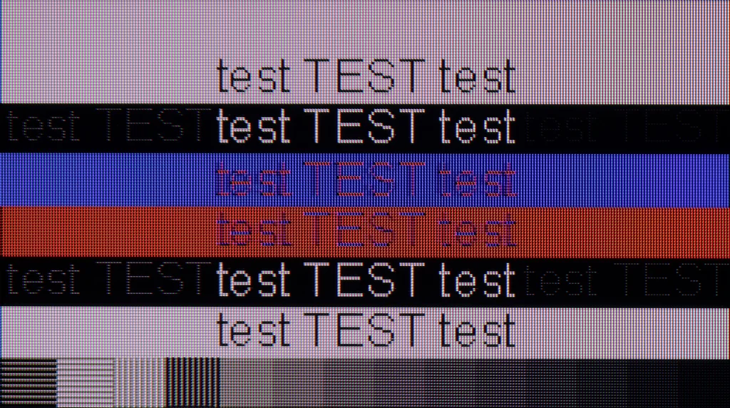 Review Philips PML8709 section Computer compatibility, font readability test
