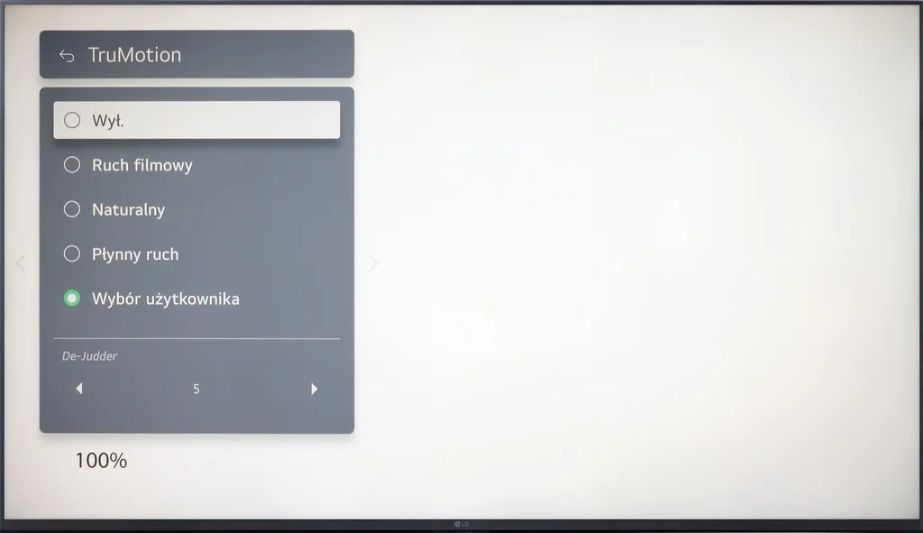 Review LG UT8100 (IPS) Blur and motion smoothness