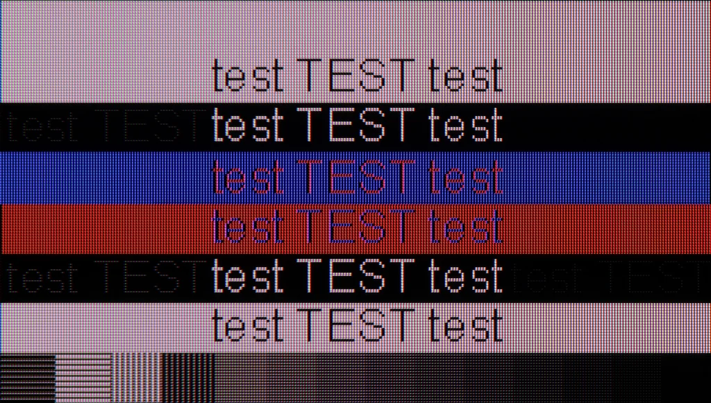 Review Sharp GP7 section Computer compatibility, font readability test
