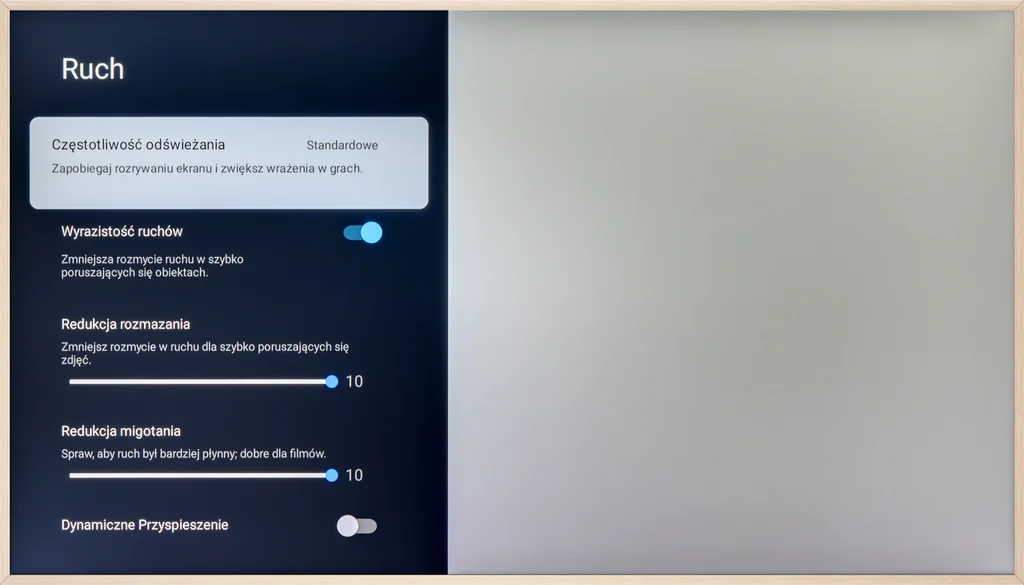 Review TCL A300W NXTVision Blur and motion smoothness