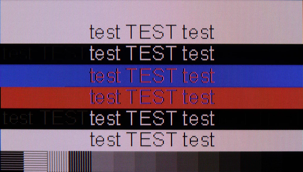 Review Hisense S7NQ CanvasTV section Computer compatibility, font readability test