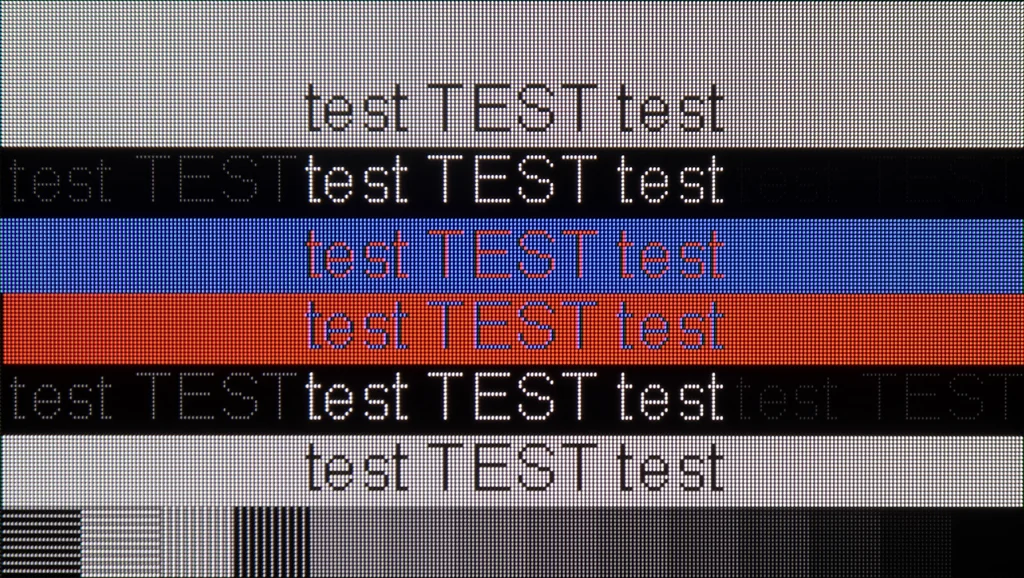 Review LG OLED G5 section Computer compatibility, font readability test
