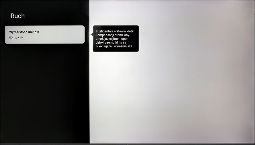 Test TCL P7K / P79K  Smużenie i płynność ruchu