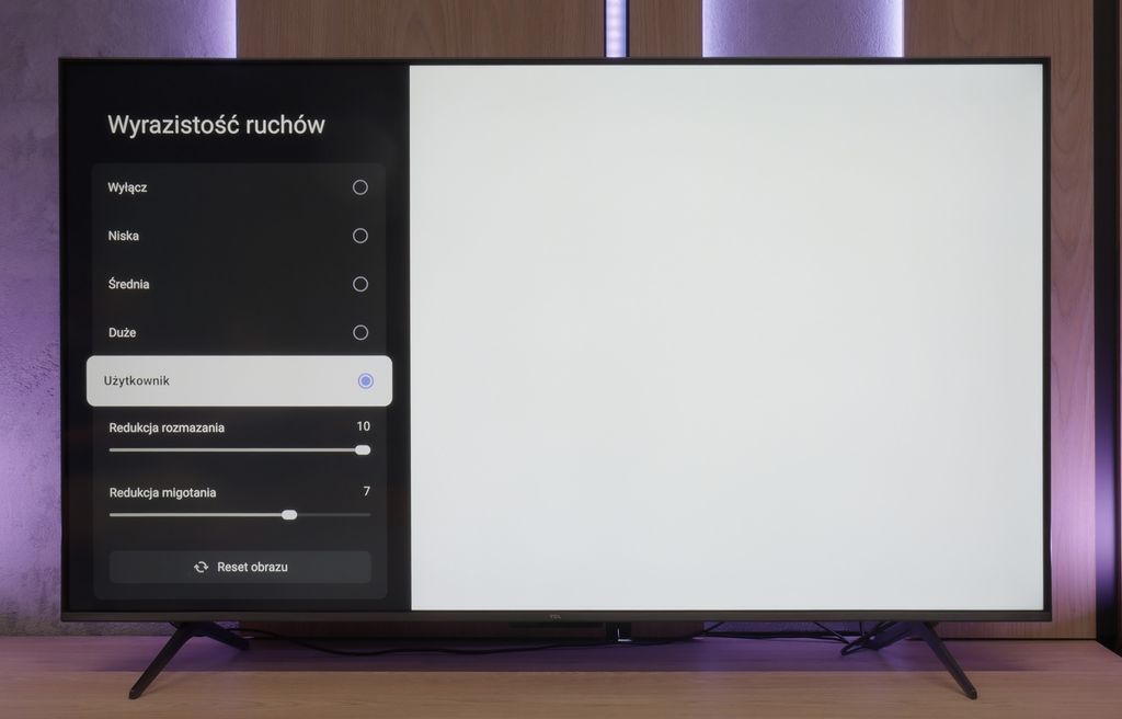 Review TCL C6K Blur and motion smoothness
