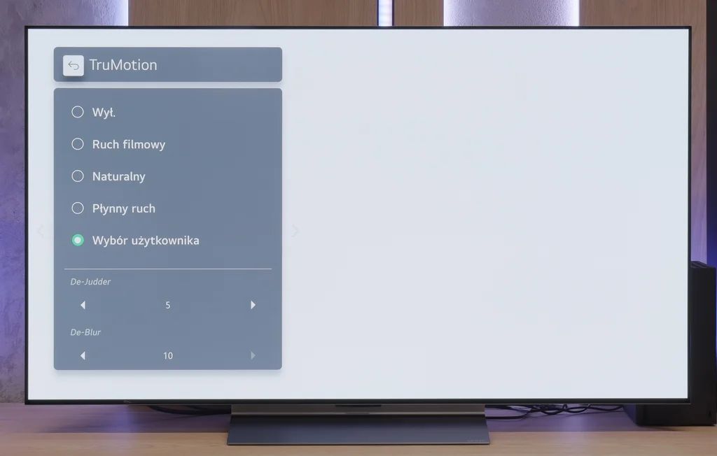 Review LG OLED C5 Blur and motion smoothness