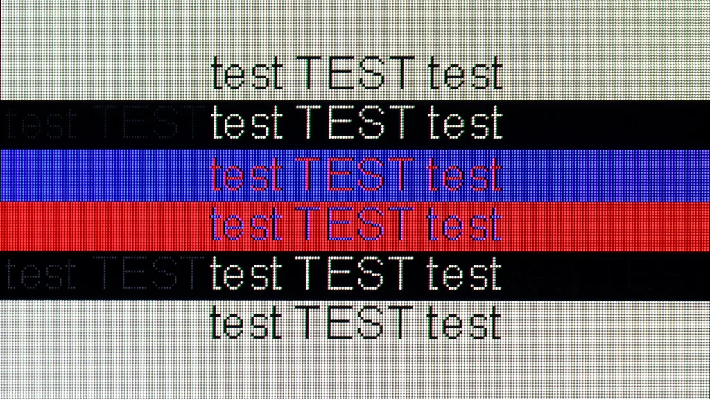 Review LG OLED C5 section Computer compatibility, font readability test