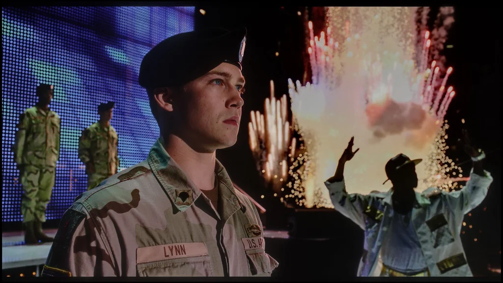 Review LG OLED B5 section HDR effect quality, scene “Billy Lynn”