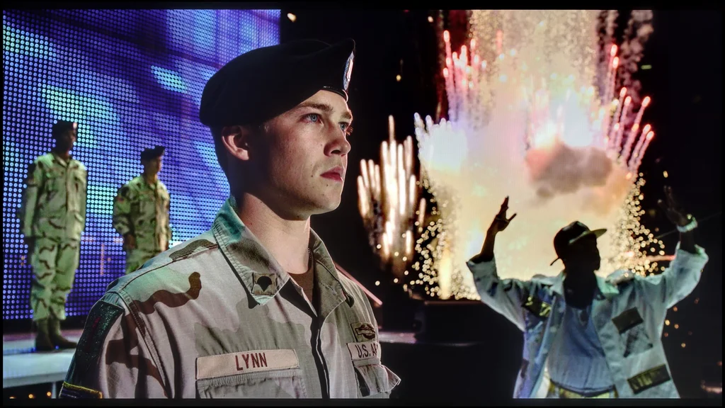 Review Samsung Neo QLED QN70F / QN74F / QN77F section HDR effect quality, scene “Billy Lynn”