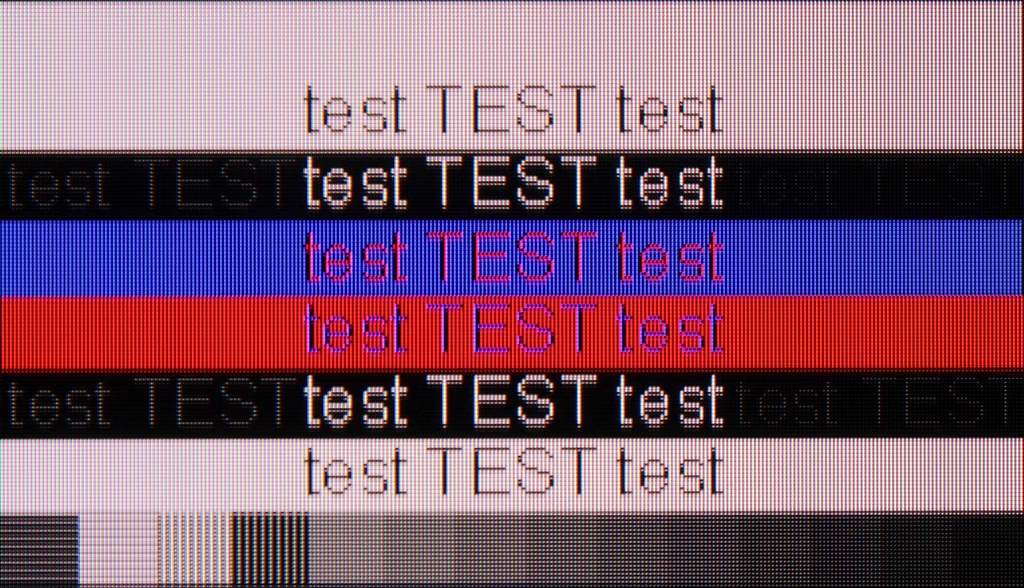 Review Samsung Neo QLED QN70F / QN74F / QN77F section Computer compatibility, font readability test