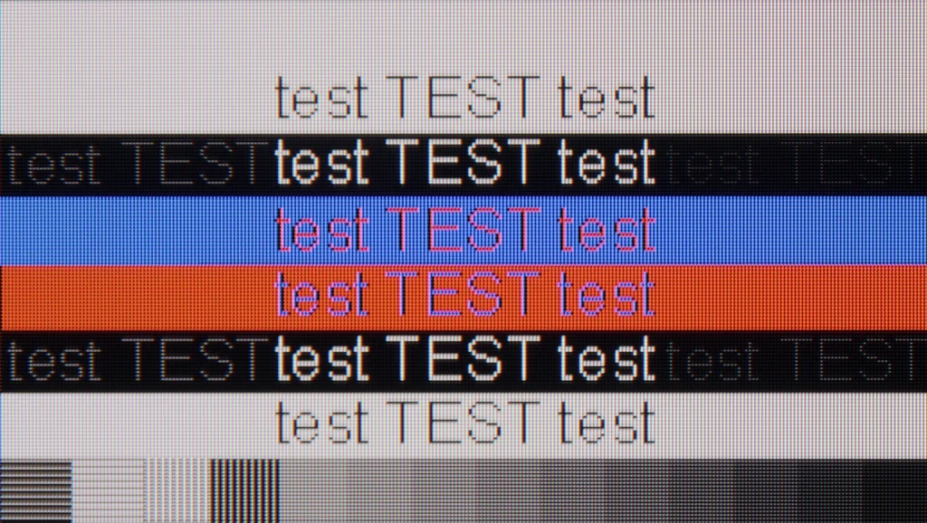 Review SAMSUNG QN80F section Computer compatibility, font readability test