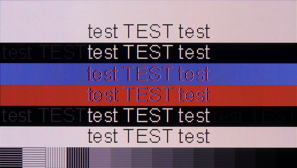 Review Samsung U8000F (VA) section Computer compatibility, font readability test