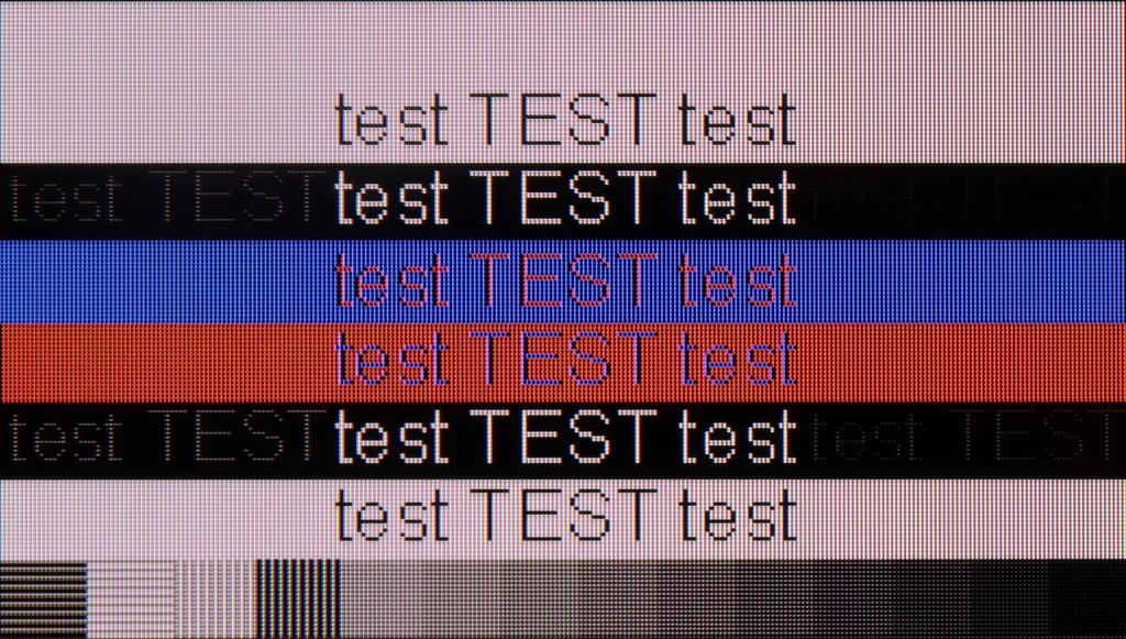 Review Hisense U7Q section Computer compatibility, font readability test