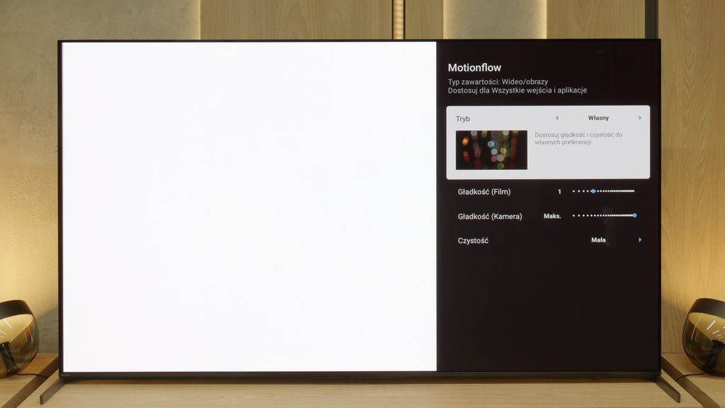 Review Sony Bravia 8 MK2 Blur and motion smoothness