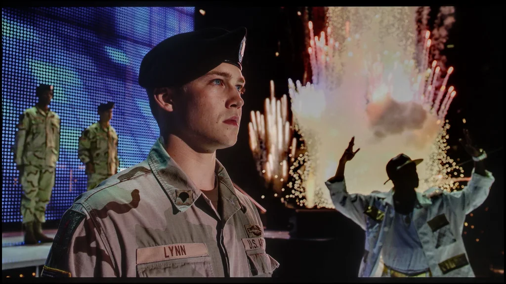 Review Samsung S85F OLED section HDR effect quality, scene “Billy Lynn”