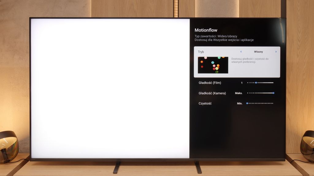Test Sony BRAVIA 5 (XR5)  Smużenie i płynność ruchu