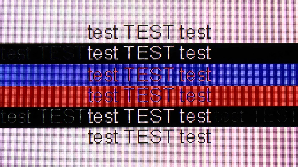 Review Sony BRAVIA 5 (XR5)  section Computer compatibility, font readability test