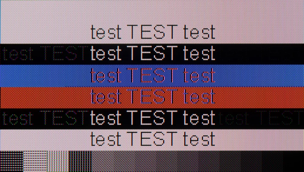 Test XIAOMI A PRO 2026 sekcja Współpraca z komputerem, test czytelności czcionek