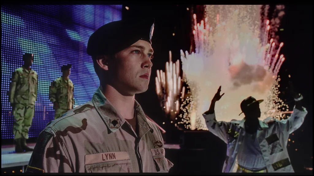 Test Samsung QN80F 100" sekcja Jakość efektu HDR, scena „Billy Lynn”