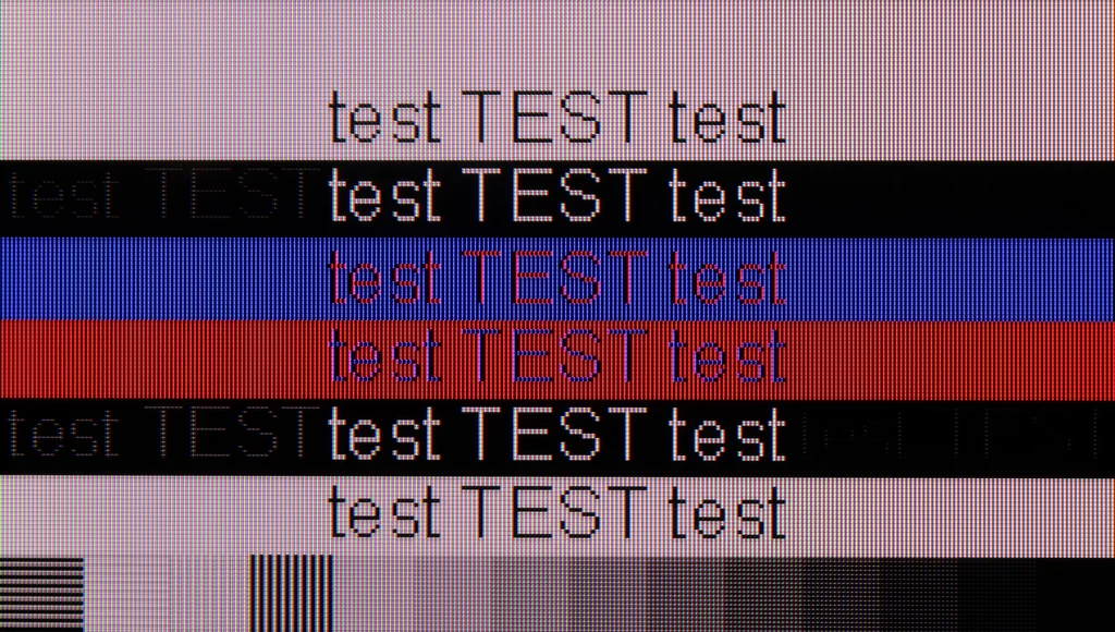 Test Samsung QN80F 100" sekcja Współpraca z komputerem, test czytelności czcionek
