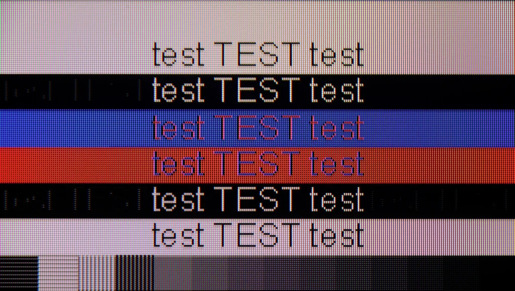 Review Hisense U8Q section Computer compatibility, font readability test