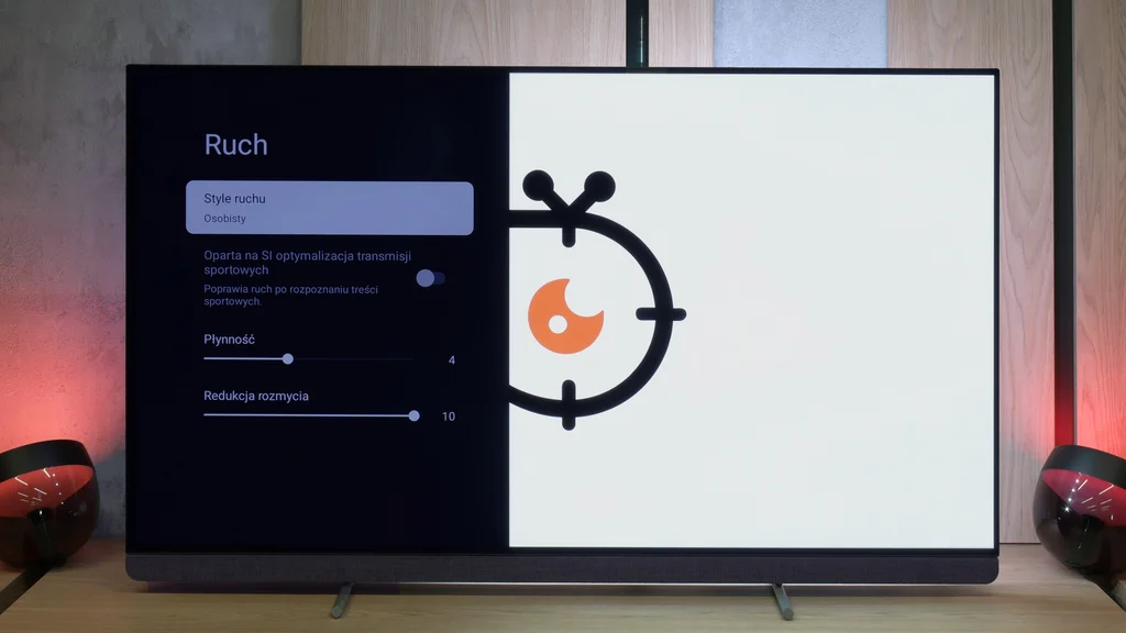 Test Philips OLED910 Smużenie i płynność ruchu