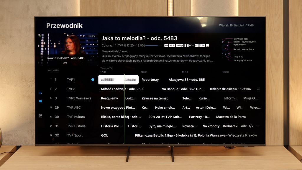 Test Samsung Q7F Wygląd telewizora