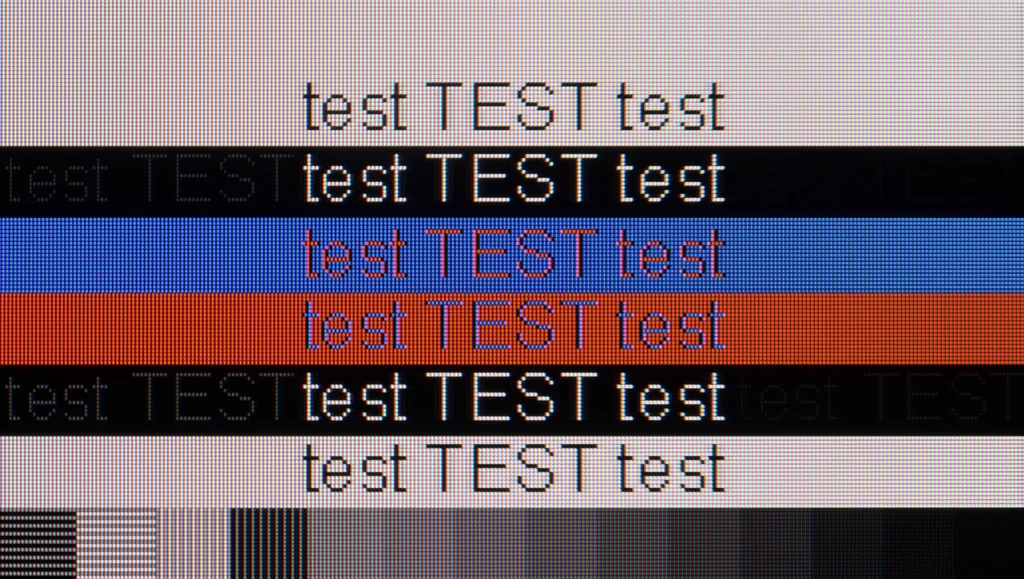 Review LG QNED86A / QNED85A / QNED87A section Computer compatibility, font readability test