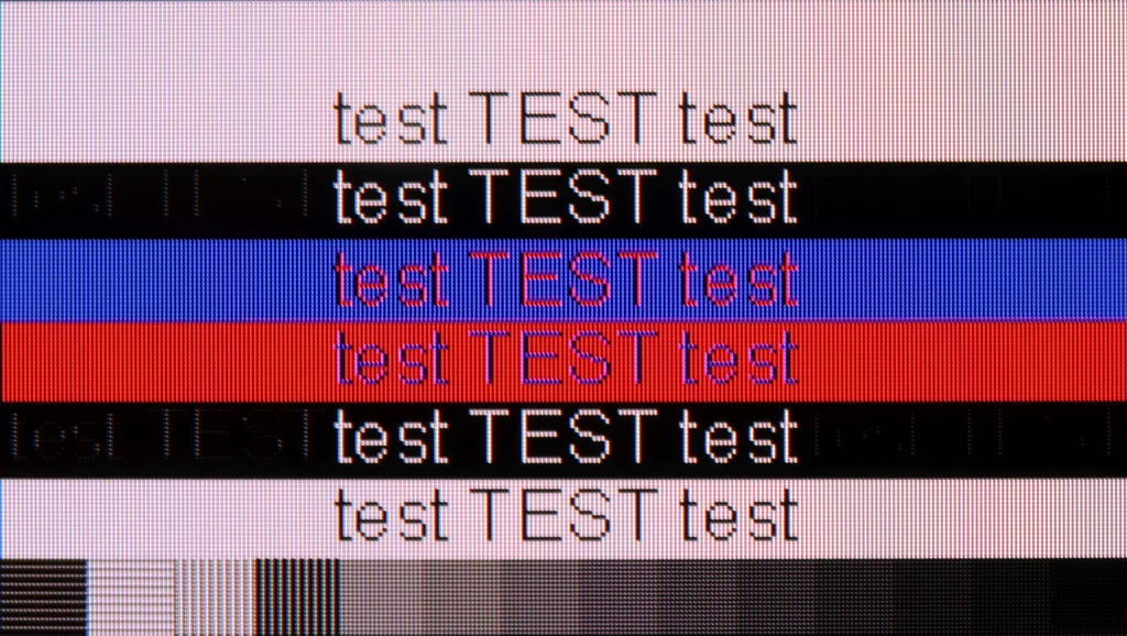 Test Samsung QN85F  sekcja Współpraca z komputerem, test czytelności czcionek