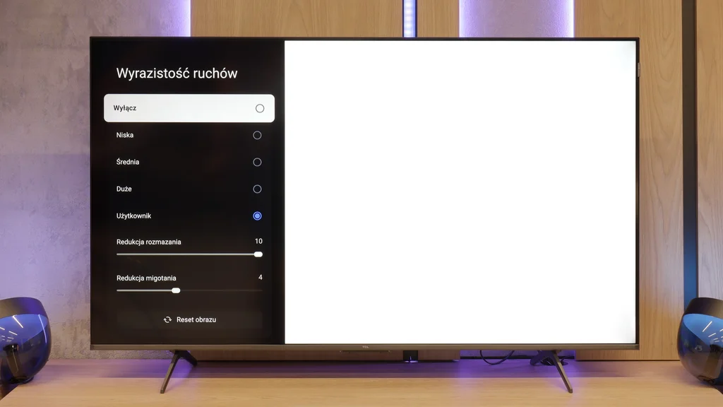Review TCL P89K / TCL P8K Blur and motion smoothness