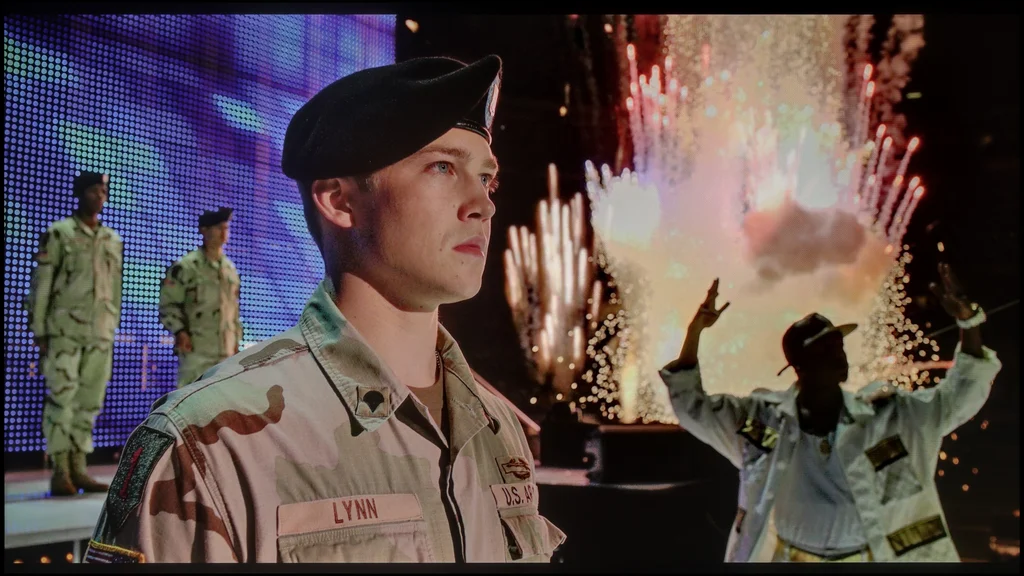 Review LG QNED93A / QNED90A section HDR effect quality, scene “Billy Lynn”