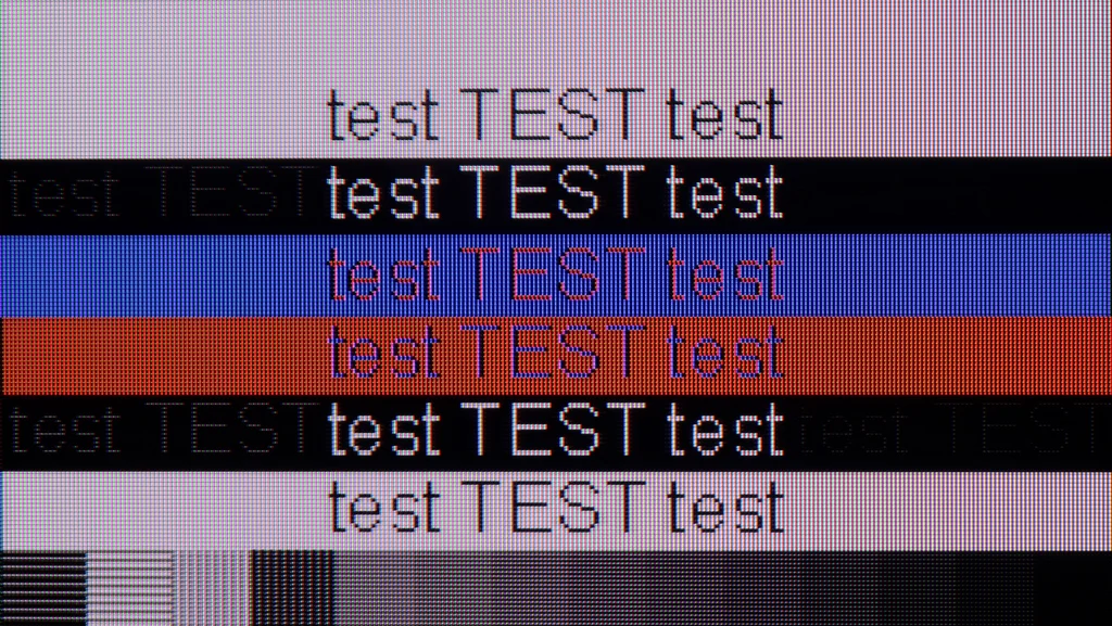 Review LG QNED93A / QNED90A section Computer compatibility, font readability test