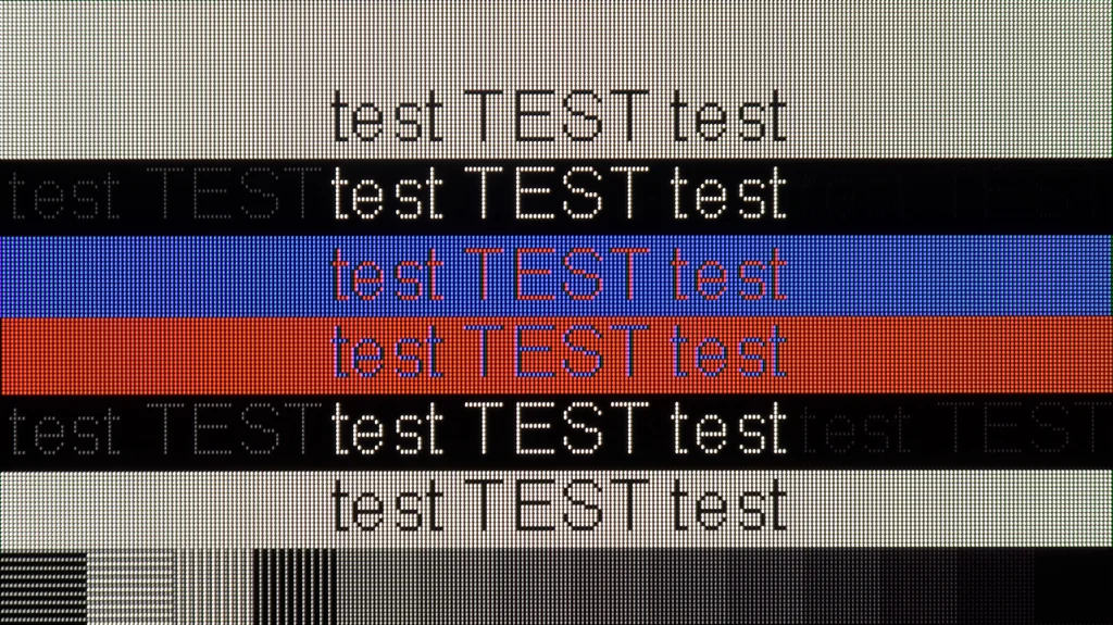 Review Panasonic Z95B section Computer compatibility, font readability test