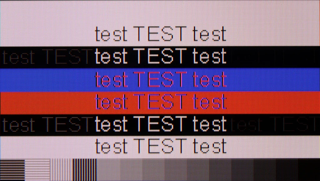 Review Panasonic W95B section Computer compatibility, font readability test